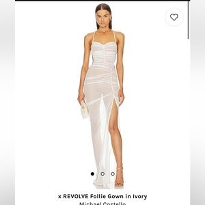 White Mesh Michael Costello Dress